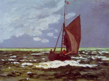  seascape Oil Painting - Stormy Seascape Claude Monet